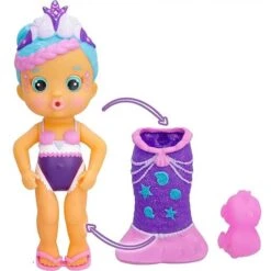 Bloopies - Muñeca Sirena Con Cola Brillante Y Amiguito Marino - Juego De Baño Para Niños Y Niñas, Bloopies Sirenas Mágicas