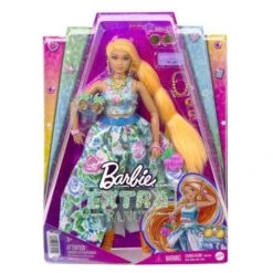 MATTEL Barbie - Muñeca Extra Fancy Look Floral Con Falda, Top, Bata Y Accesorios ㅤ -Juguetería medias 249