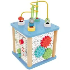 WoodnPlay - Cubo De Actividades De Madera 5 En 1