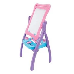 Pizarra Rosa De Doble Cara Con Bandeja -Juguetería medias 644