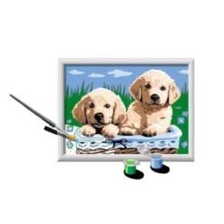 Ravensburger - Pinta 2 Perros Retriever CreArt -Juguetería medias 782