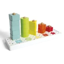 WoodnPlay - Torres De Piezas De Madera Apilables Para Contar 9 WoodnPlay - Torres De Piezas De Madera Apilables Para Contar -Juguetería medias 806