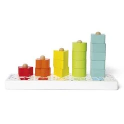 WoodnPlay - Torres De Piezas De Madera Apilables Para Contar 10 WoodnPlay - Torres De Piezas De Madera Apilables Para Contar -Juguetería medias 807