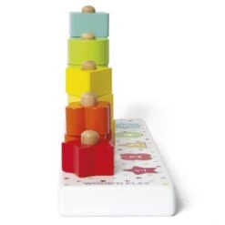 WoodnPlay - Torres De Piezas De Madera Apilables Para Contar 11 WoodnPlay - Torres De Piezas De Madera Apilables Para Contar -Juguetería medias 808