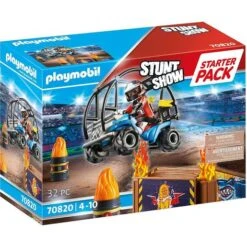 Playmobil - Starter Pack Stuntshow Quad Con Rampa De Fuego 70820
