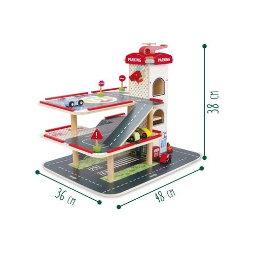 WoodnPlay - Garaje De Madera 3 Niveles 4 WoodnPlay - Garaje De Madera 3 Niveles - Imagen 4