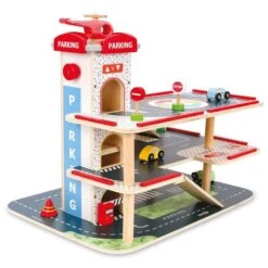 WoodnPlay - Garaje De Madera 3 Niveles 14 WoodnPlay - Garaje De Madera 3 Niveles -Juguetería medias 897