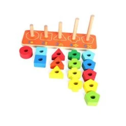 Bloques Apilables De Madera 5 Bloques Apilables De Madera -Juguetería medias 946