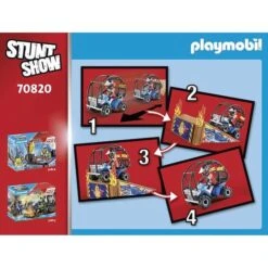 Playmobil - Starter Pack Stuntshow Quad Con Rampa De Fuego 70820 -Juguetería medias 95